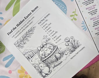 イースターの隠し絵アクティビティシート