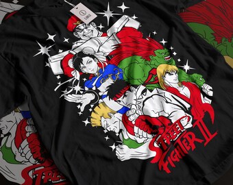 SF 2 Shirt, video game t-shirt, gaming tshirt, video games shirt, gamer merch, retro gaming tees, nintendo