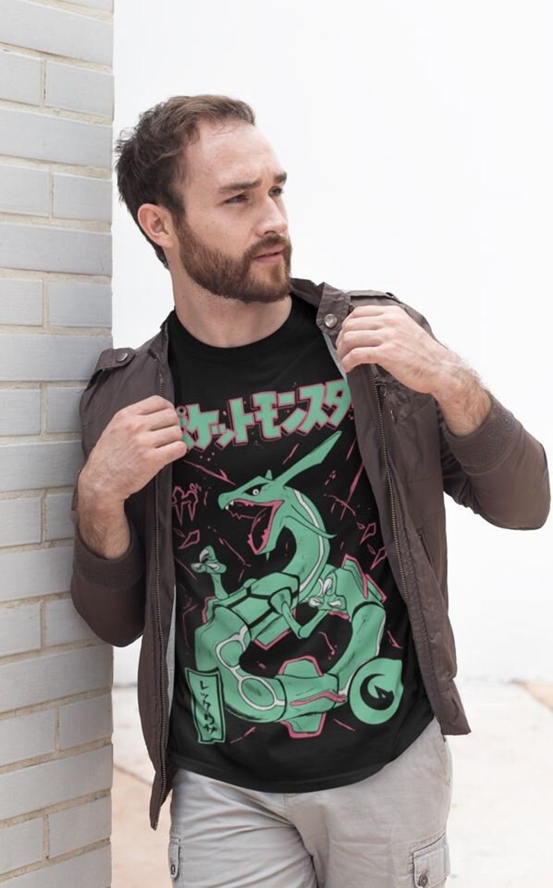 Rayquaza tee Perfect for a Gift, Present, Holiday, Birthday Japanese Anime image 1