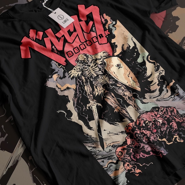 Anime Vintage Special Unisex T-shirt, Anime Manga Shirt, Anime Shirt, Black Swordsman, Skull Knight, Graphic Anime Tee, Manga Shirt, Japan