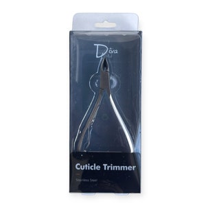 Diva Manicure Tools | Cuticle Trimmer | Brushed Stainless Steel | Gifts for Him/Her | Smoothed Edges | Premium Finish | Gift Box Packaging