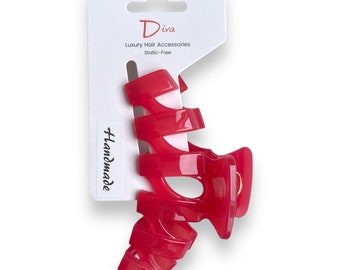 Jumbo Haarklammern 14 Cm – Für Dickes Haar, Rutschfest, Schildpatt-Optik, 2 Stück