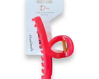 Diva Handmade Claw Clips | Luxury Hair Accessories | Thick Hair | Gift for Her | Hand-smoothed edges | Premium finish | XLarge Looped 11.5cm