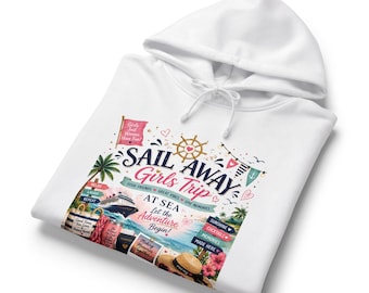 Sail Away flickor resa huvtröja | kryssningssemester pullover