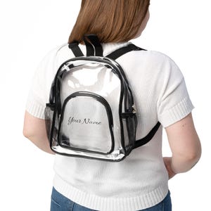 Clear Stadium Backpack: Transparent PVC Sport Bag - Game Day Essential