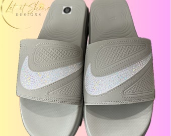 Bling Air Max Cirro Slide, Luxury Slides, Custom Rhinestone Slippers, Gift for Mom, Custom Nike Slide, Bedazzled Sandals, Mothers Day Gift