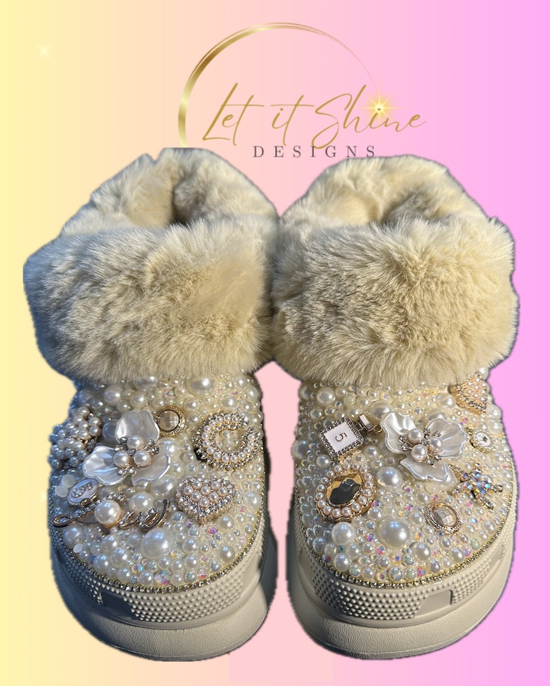 Bling Furever Crush Croc Boots, Mothers Day gift, rhinestone crocs, bedazzled shoes, custom booties, customized clogs, luxury crocs image 1