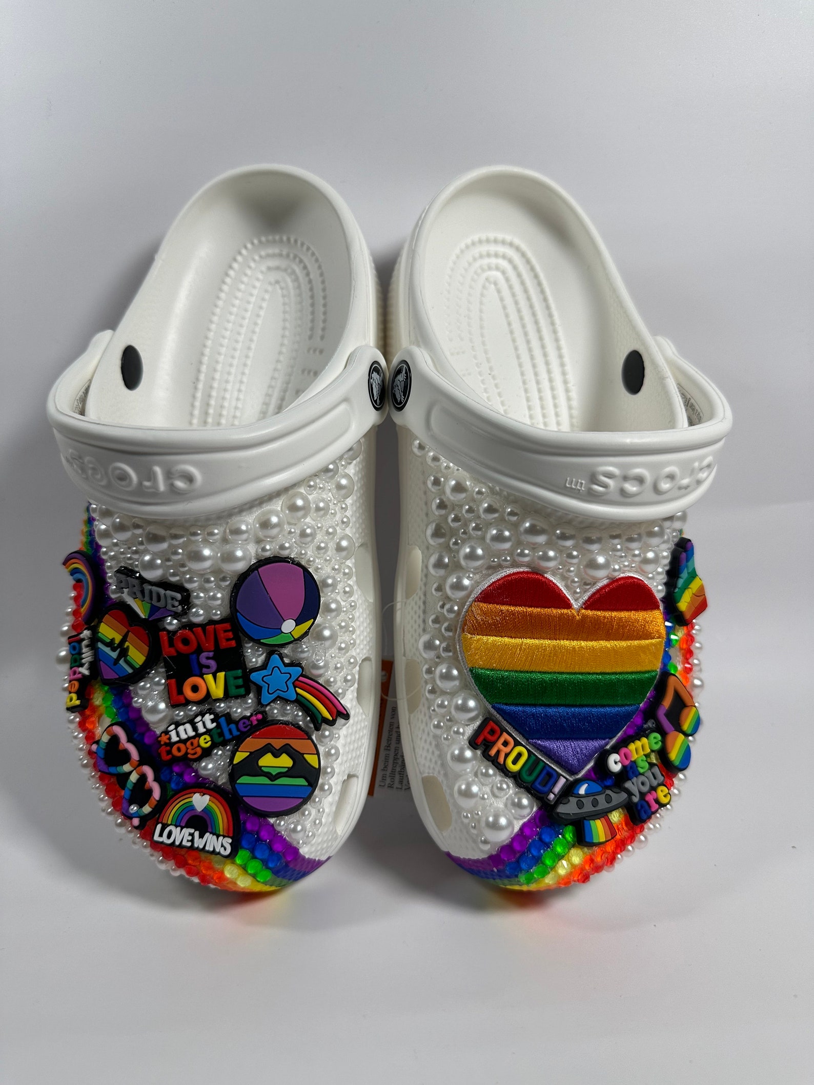 Pride Crocs, Custom Bling Clogs, LGBTQ Accessories - Etsy