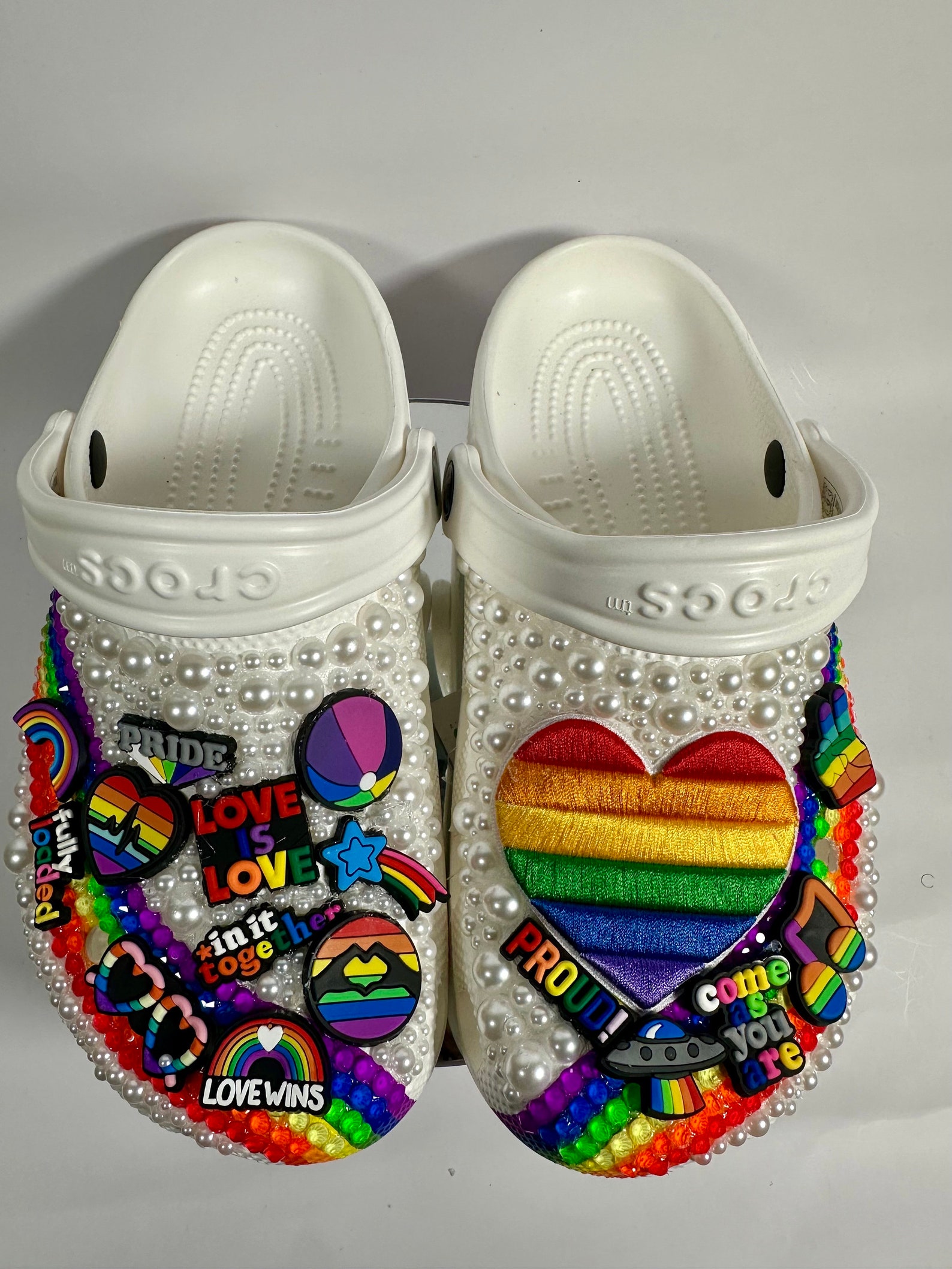 Pride Crocs, Custom Bling Clogs, LGBTQ Accessories - Etsy