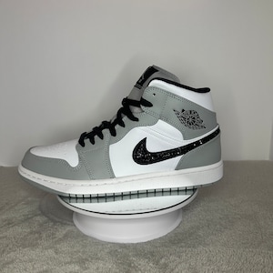 Blinged Jordan 1 Mids Swoosh ONLY, Custom Rhinestone Sneakers, Bedazzled Nikes, Teen Gift, prom shoe, Mother’s Day gift, Toddler Kid Adult
