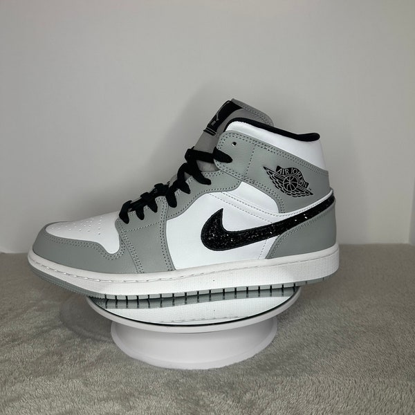 Blinged Jordan 1 Mids Swoosh ONLY, Custom Rhinestone Sneakers, Bedazzled Nikes, Teen Gift, prom shoe, Mother’s Day gift, Toddler Kid Adult