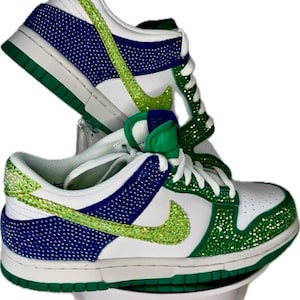 Custom Bling Dunks, Rhinestone Sneakers, Bedazzled Nikes