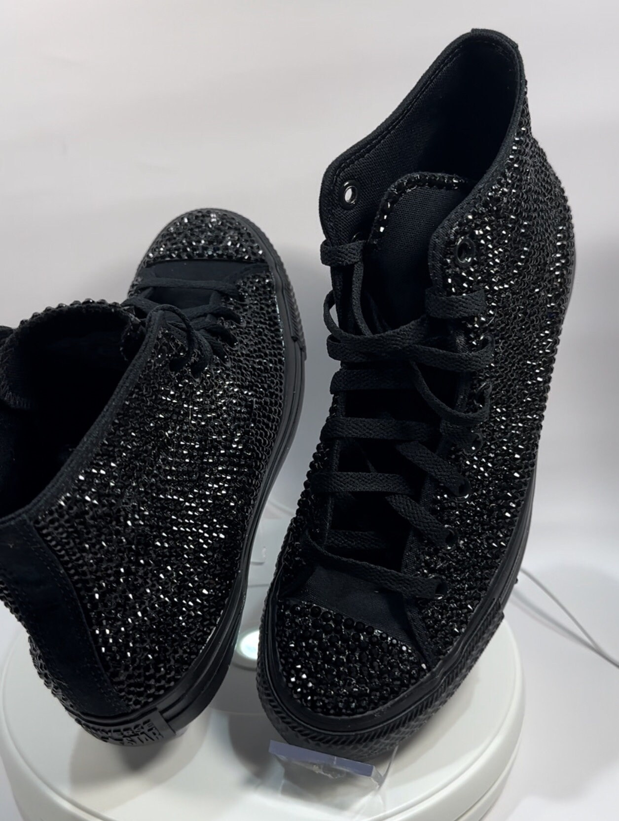 Custom Bling Converse Rhinestone High Tops, Prom, Formal, Birthday Idea ...