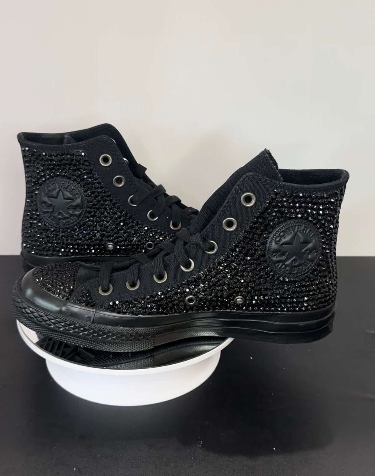 Custom Bling Converse Rhinestone High Tops, Prom, Formal, Birthday Idea ...