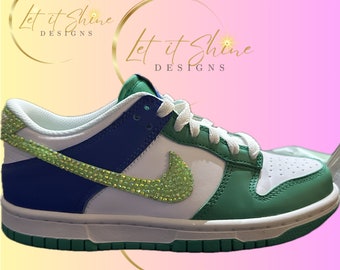 Custom Bling Dunks - Swoosh Only, Rhinestone Sneakers, Luxury Bling Dunks, Birthday Shoe, Gifts For Mom, Mother's Day, Athletic Shoe