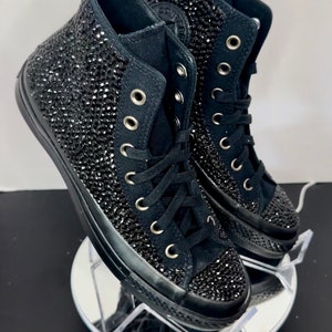 Custom Bling Converse Rhinestone High Tops, Prom, Formal, Birthday Idea ...