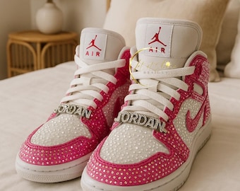 glitter pink jordans