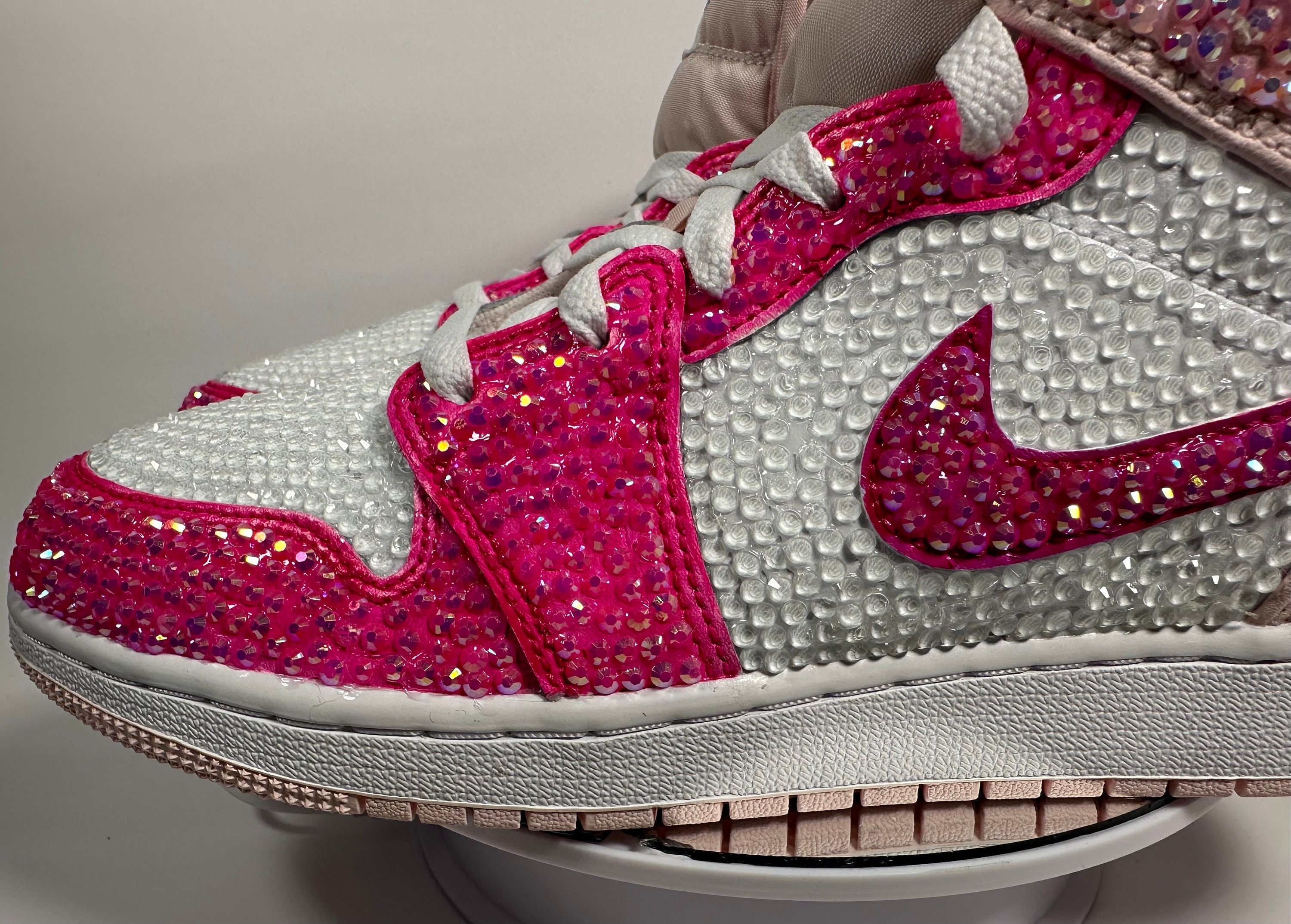 Nike Air Air Jordans Jordan 11 Sparkle White Bedazzled Jordan 1s