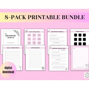 Gratitude Journal, Daily Gratitude Journal, Digital Gratitude Journal, Digital Journal, Wellness Journal, Mindfulness Journal, Self care