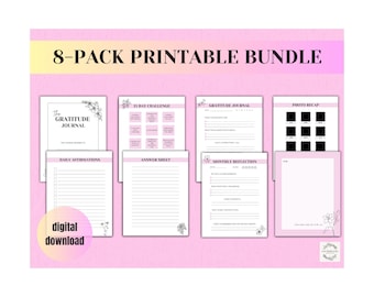 Gratitude Journal, Daily Gratitude Journal, Digital Gratitude Journal, Digital Journal, Wellness Journal, Mindfulness Journal, Self care
