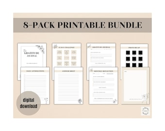 Gratitude Journal, Daily Gratitude Journal, Digital Gratitude Journal, Digital Journal, Wellness Journal, Mindfulness Journal, Self care