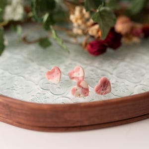 Marble Heart Stud