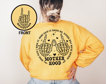 Funny Motherhood Skeleton Hand Sweatshirt, Mama Crewneck
