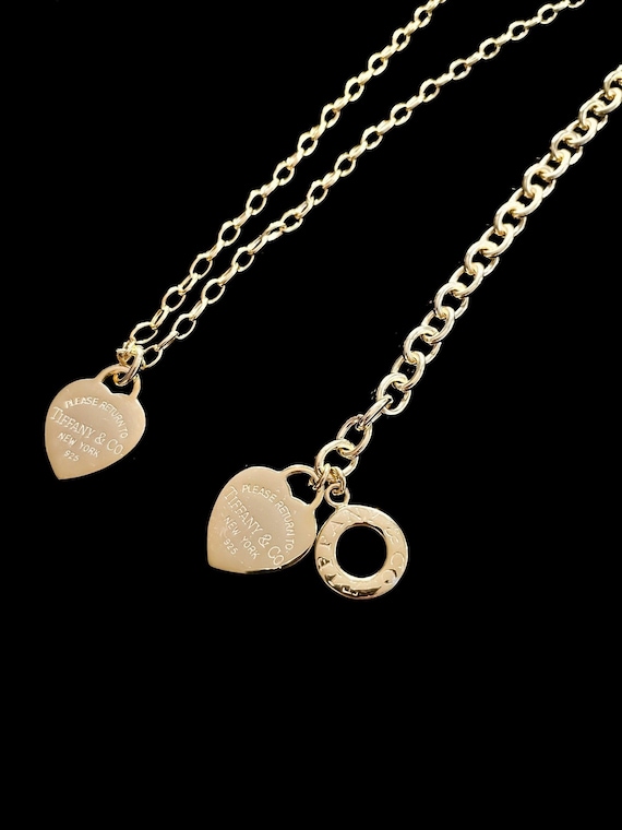 14K Gold Plated Tiffany Co Silver Luxury Necklace - image 6
