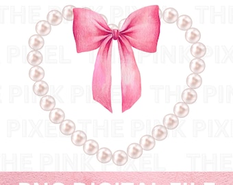 Coqueta Lazo Perlas Png, Lazo Png, Diseños De Camisas Coqueta, Soft Girl Era Png, Coqueta Png, Lazo Rosa Png.