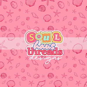 Repetitive pattern preppy pink & red seashells, Summer Pattern, Preppy Pattern, Digital File for Commercial Use, Fabric Pattern, Sublimation
