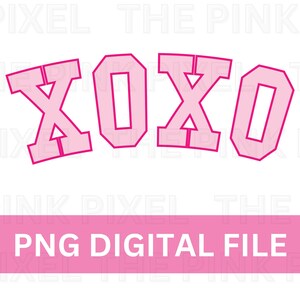 XOXO Pink On Pink Png, Valentine&#39;s Png, Valentine&#39;s Sublimation Png, Love Png, Heart Png, XOXO Png, Lover Png