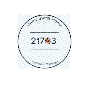 Code postal du Maryland personnalisable Svg