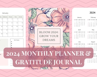 Printable 2024 Planner, 2024 Monthly Planner, Planner for Moms, 2024 Organizational Planner