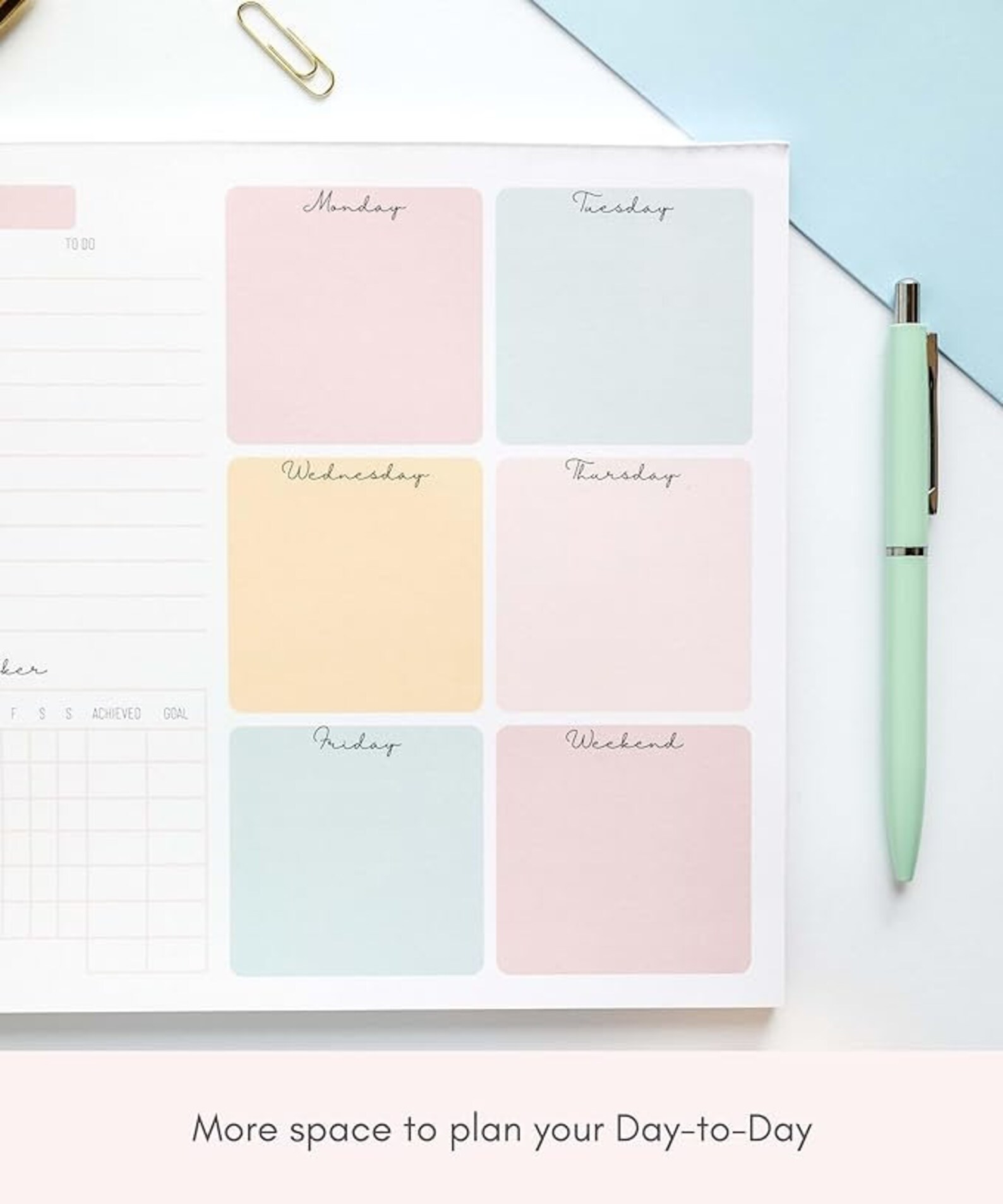 Weekly To-do List Notepad – Undated Desk Planner (pink) - Etsy
