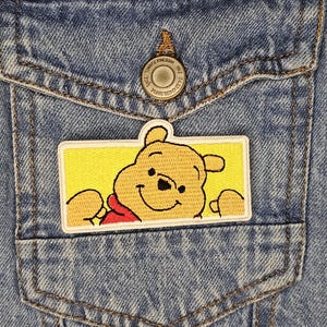 Honey Bear 90s Cartoon Iron-On Patch – Embroidered Retro Badge | Nostalgic Fashion Accessory | Jacket & Backpack Patch