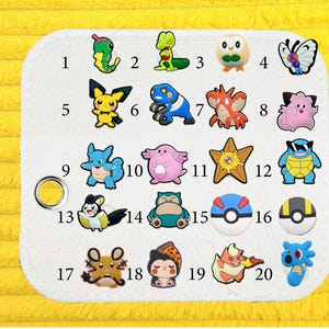 Kawaii Creature  monster evolution P-K-M Shoe Charm Collection – Cute Game-Inspired Accessories | Shoe Charms | Gift for Gamers & Anime Fans