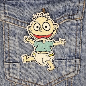 Tommy 90s Cartoon Iron-On Patch – Embroidered Retro Badge | Nostalgic Fashion Accessory | Jacket & Backpack Patch