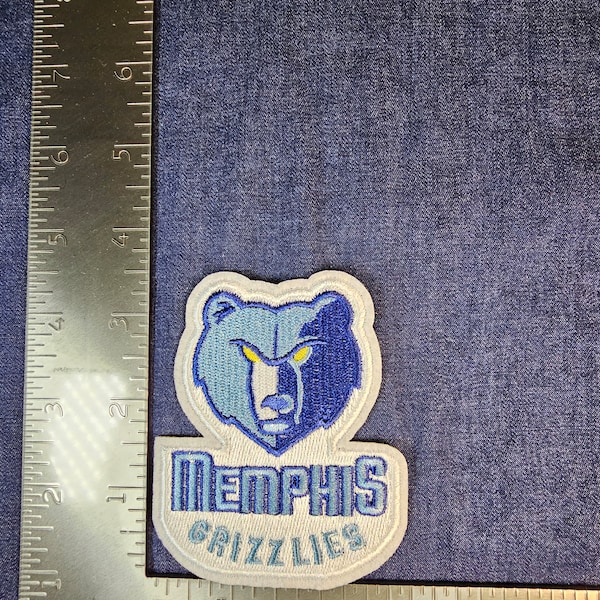 Memphis Grizzlies NBA Embroidery Patch Patches Iron On / Sew On Transfer