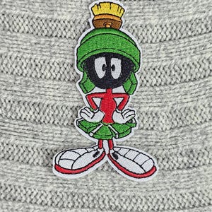 Marvin the Martian Cartoon Embroidered Iron On/Sew On Patch