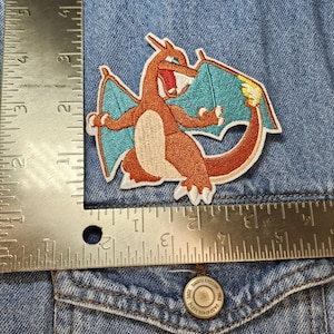 Charizar Poke Patch Embroidered Embroidery Patch Patches Iron On / Sew On Transfer