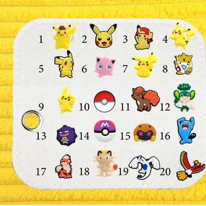 Kawaii Creature evolution P-K-M Shoe Charm Collection – Cute Game-Inspired Accessories | Shoe Charms | Gift for Gamers & Anime Fans A