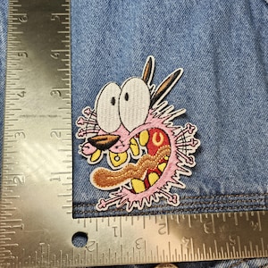 Courag The Cowardly Dog Screaming Cartoon Character Embroidered Iron On Patch