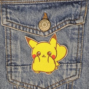 Pkch Poke Electric type Patch Embroidered Embroidery Patch Patches Iron On / Sew On Transfer