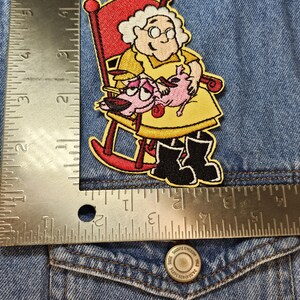Courag The Cowardly Dog and Muriel Cartoon Character Embroidered Iron On Patch