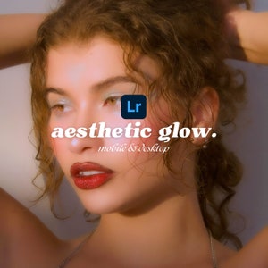 4 Aesthetic Glow Mobile & Desktop Lightroom Presets, Meadow Retro Vintage Aesthetic Presets, Dreamy Soft Film, Cottagecore Aesthetic Presets