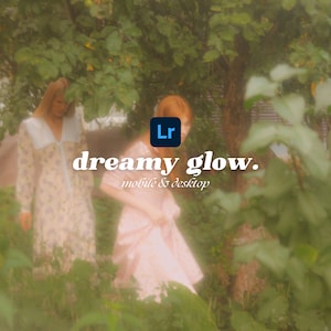 5 Dreamy Glow Mobile & Desktop Presets, Aesthetic Vintage Effect, Spring Filter, Cottagecore Presets, Instagram Presets, IPhone Presets