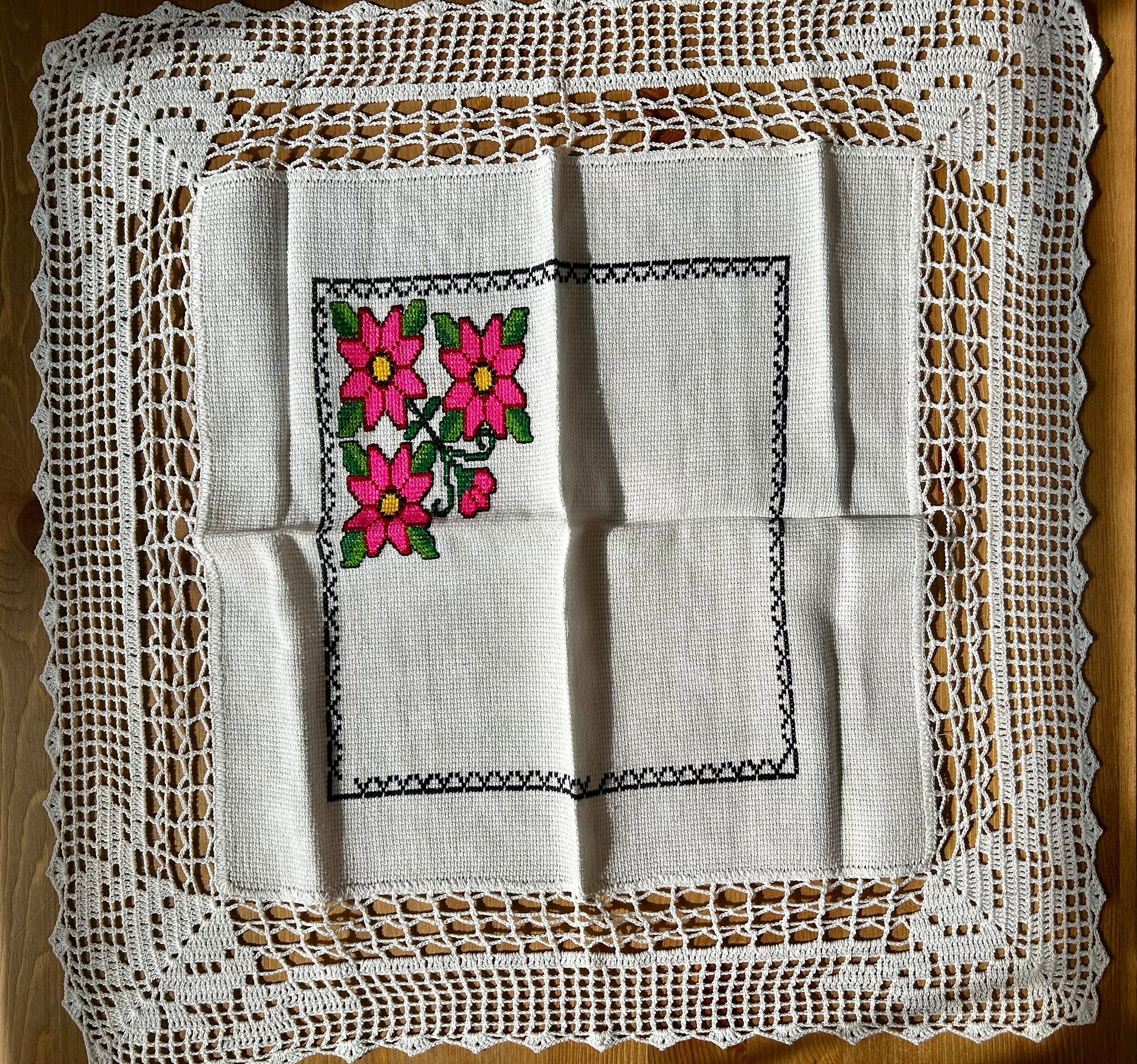 Servilleta 45cm X 50cm Tea Towel Table Linen Stamped Embroidery