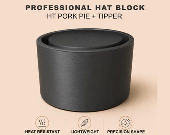 Molde para chapéu Pork Pie, resistente ao calor, impresso em 3D.