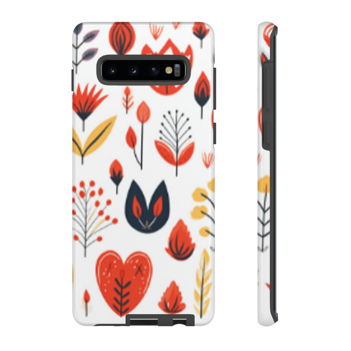 Flower and Heart Phone Case, Flower Phone Cases, Heart Phone Cases ...