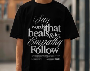 Inspirational Quote Print | Black & White Empathy Poster (Digital Download)